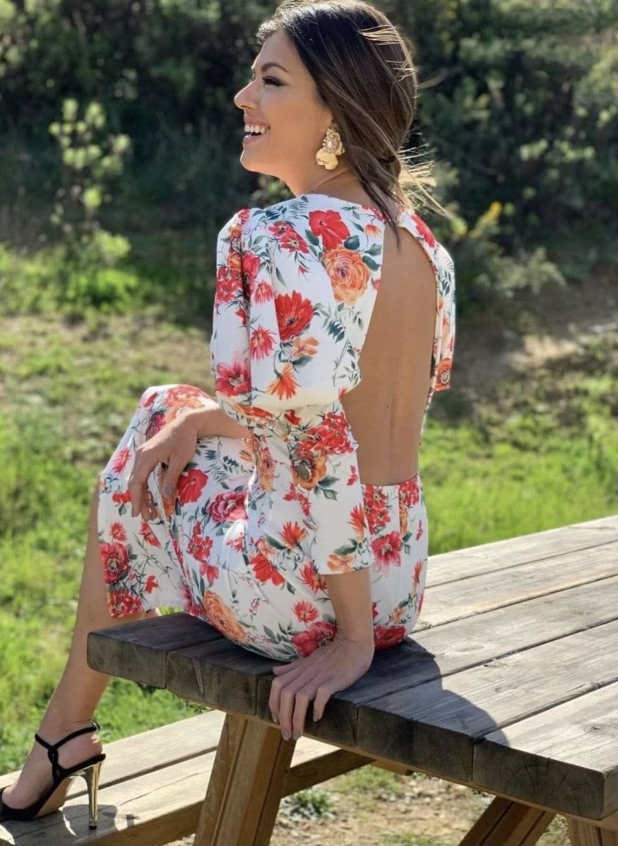 Vestido Midi Botones Estampado - Imagen 8