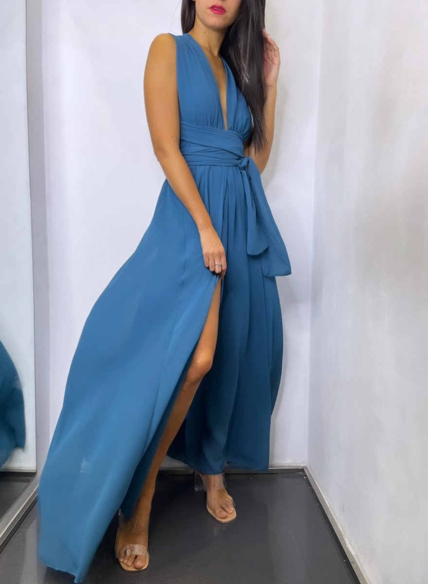 Vestido Multiposición Gasa Abertura - Imagen 4