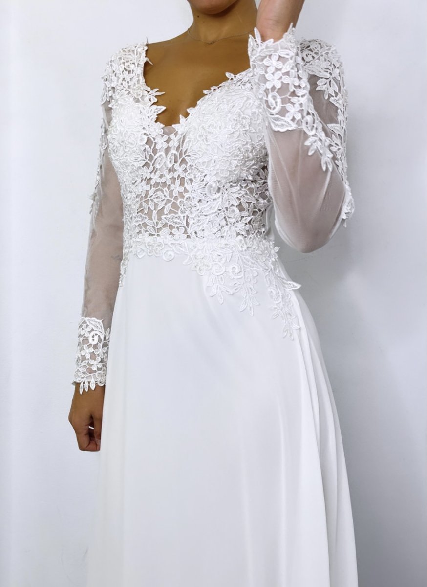 Vestido Dama Mangas Novia - Imagen 9