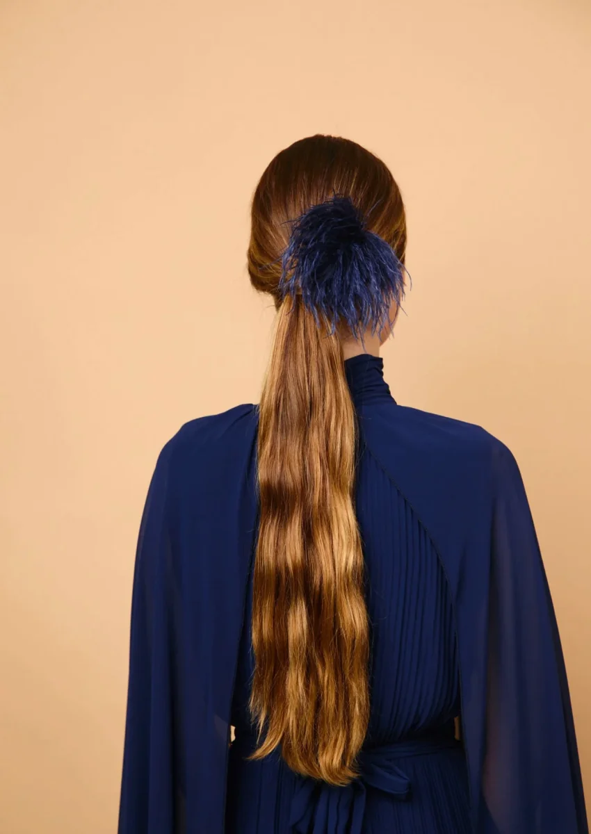 Tocado Pompón azul - Imagen 4
