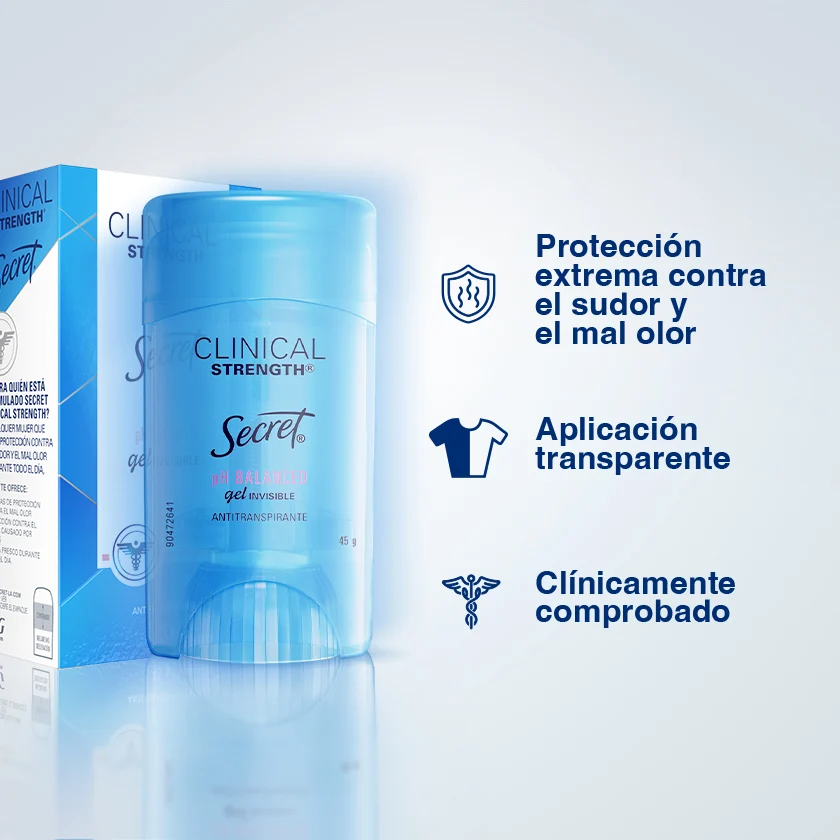 Secret Clinical Strength pH Balanced Invisible Gel – 45 g - Imagen 5