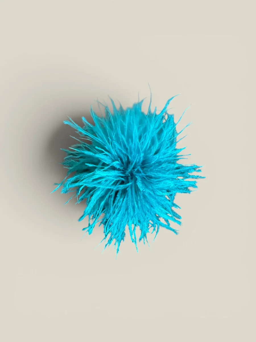 Tocado Pompón azul - Imagen 2