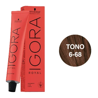 IGORA ROYAL 6-68 Rubio Oscuro Chocolate Rojo – 60 ml - Imagen 3