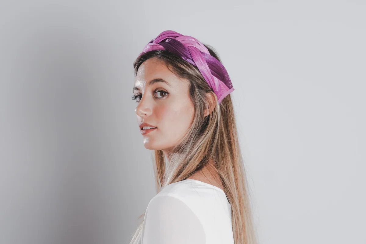 Diadema Infanta morada y malva - Imagen 3