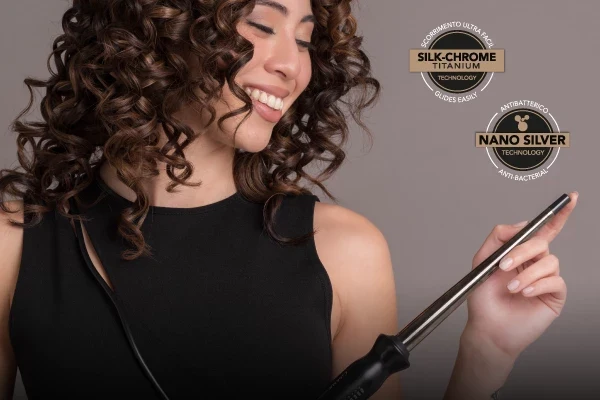 GAMA Professional Salon Curl Conic Silk Chrome Titanium - Imagen 6