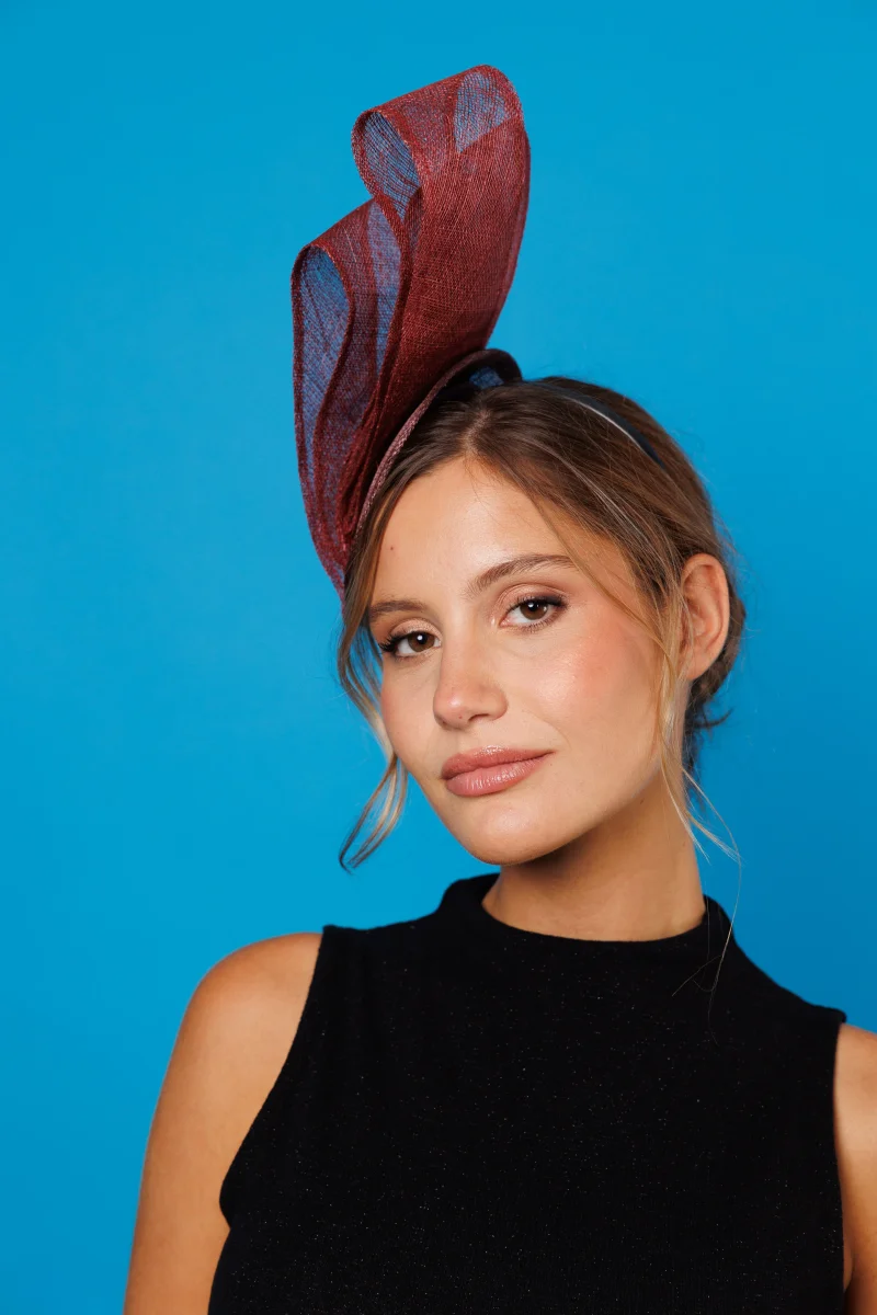 Tocado Pleat vino - Imagen 4
