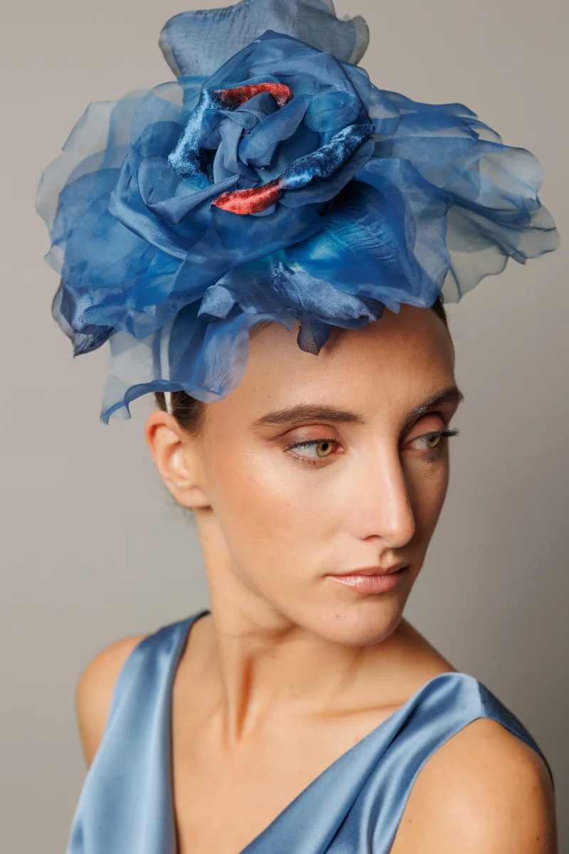 Tocado Raimunda azul - Imagen 2