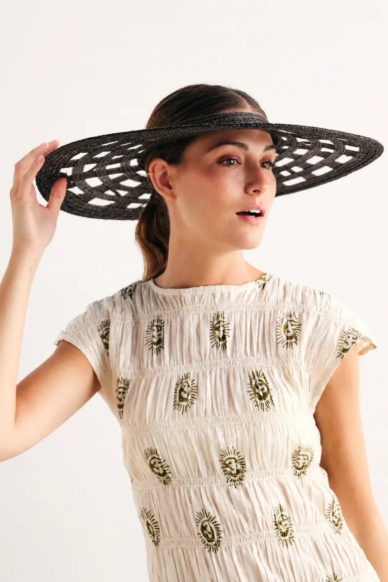 Sombrero Ala calada negra - Imagen 5
