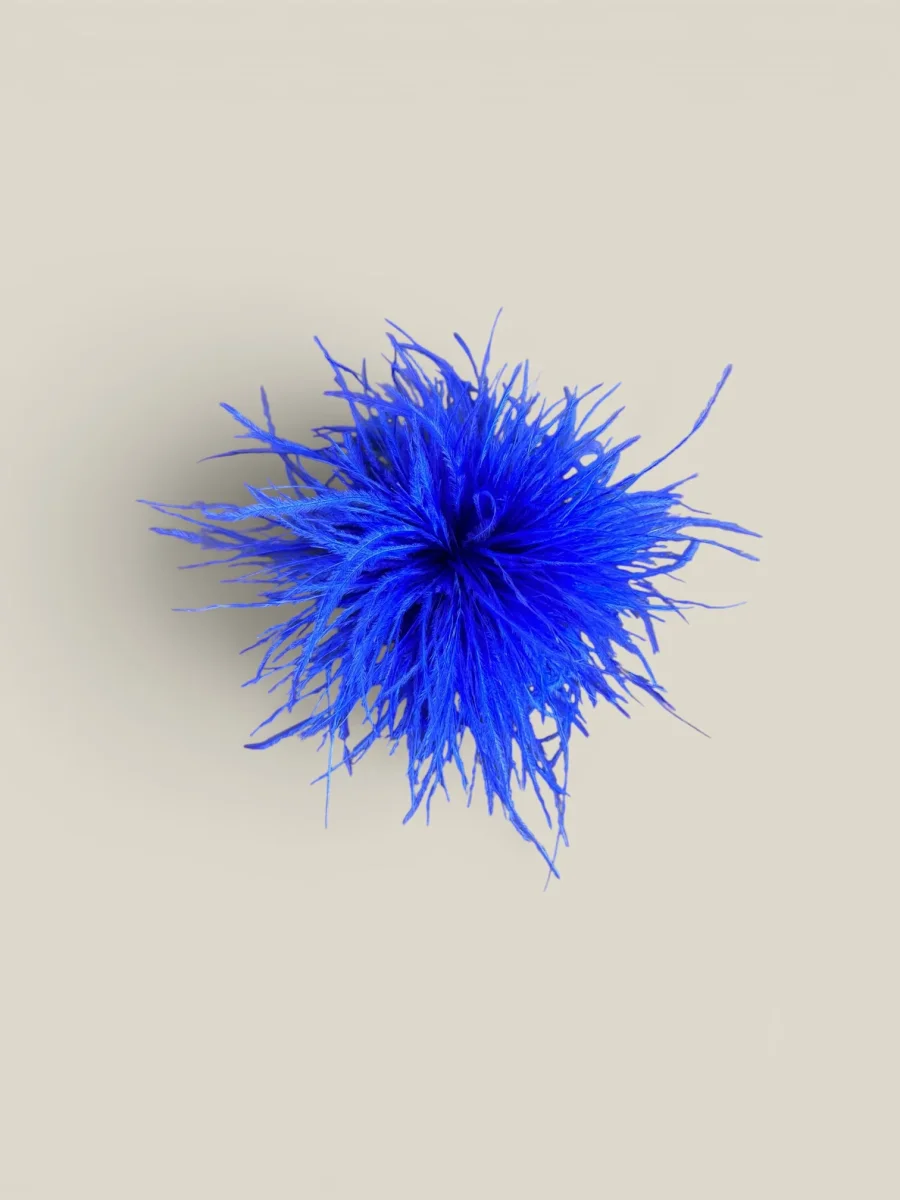 Tocado Pompón azul klein