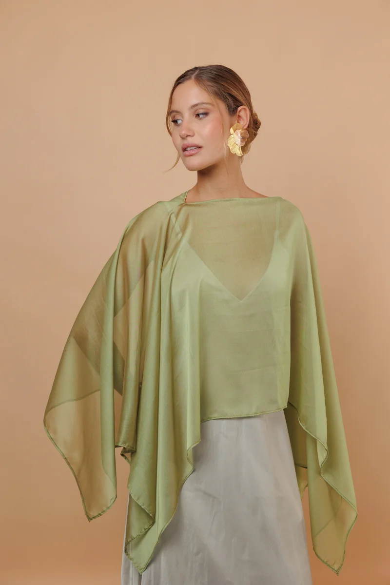 Capa seda Verde Lima - Imagen 3