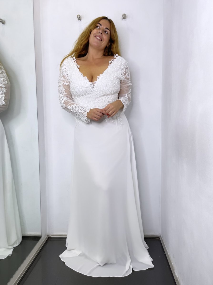 Vestido Dama Mangas Novia - Imagen 4