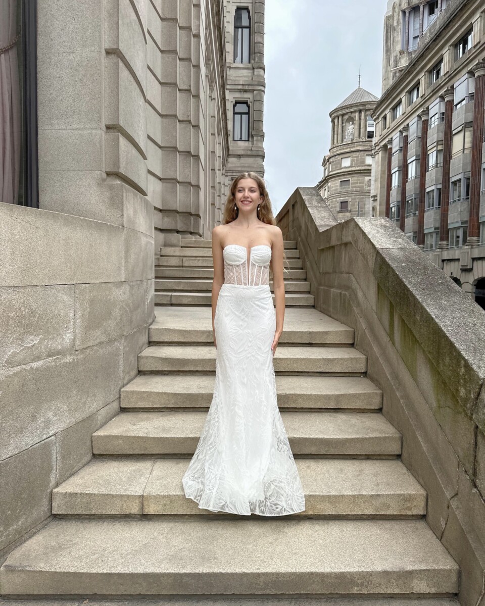 Vestido Encaje Sirena Novia - Imagen 2