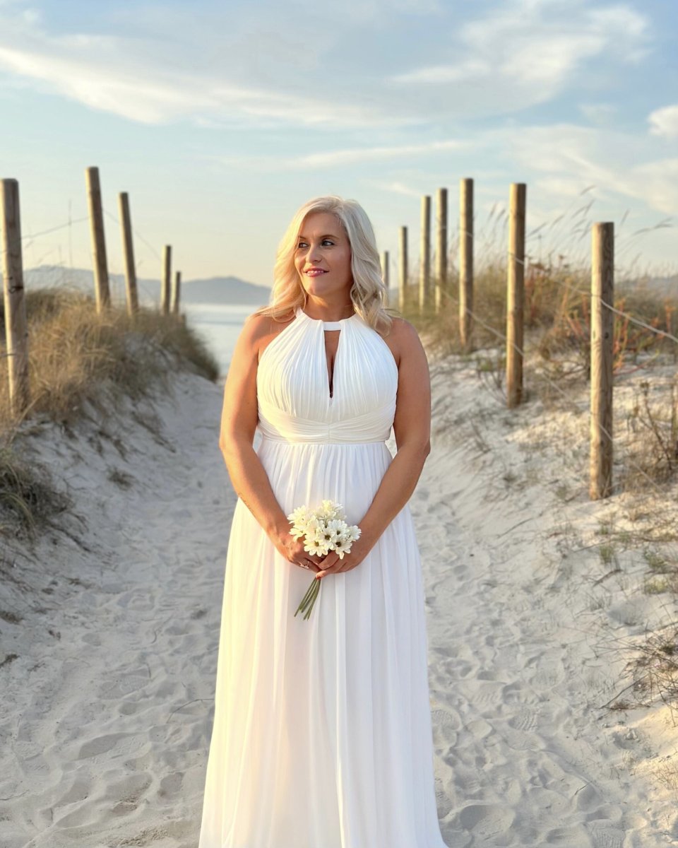 Vestido Novia Halter Espalda - Imagen 8