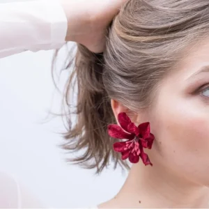 Pendientes Corola vino