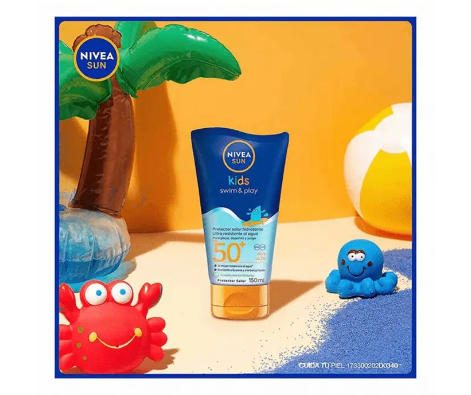 NIVEA Bloqueador Solar para Niños Swim & Play FPS 50 – 150 ml - Imagen 3