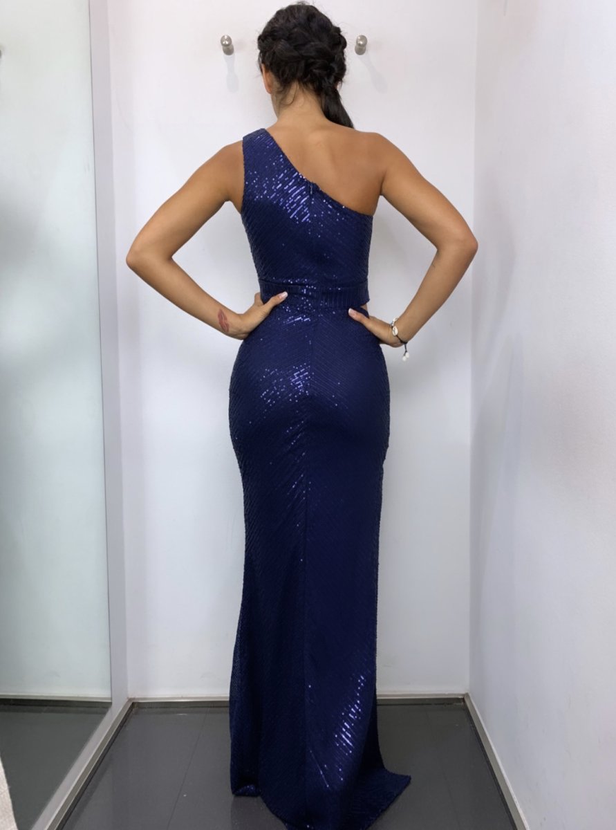 Vestido Lentejuelas Drapeado - Imagen 4