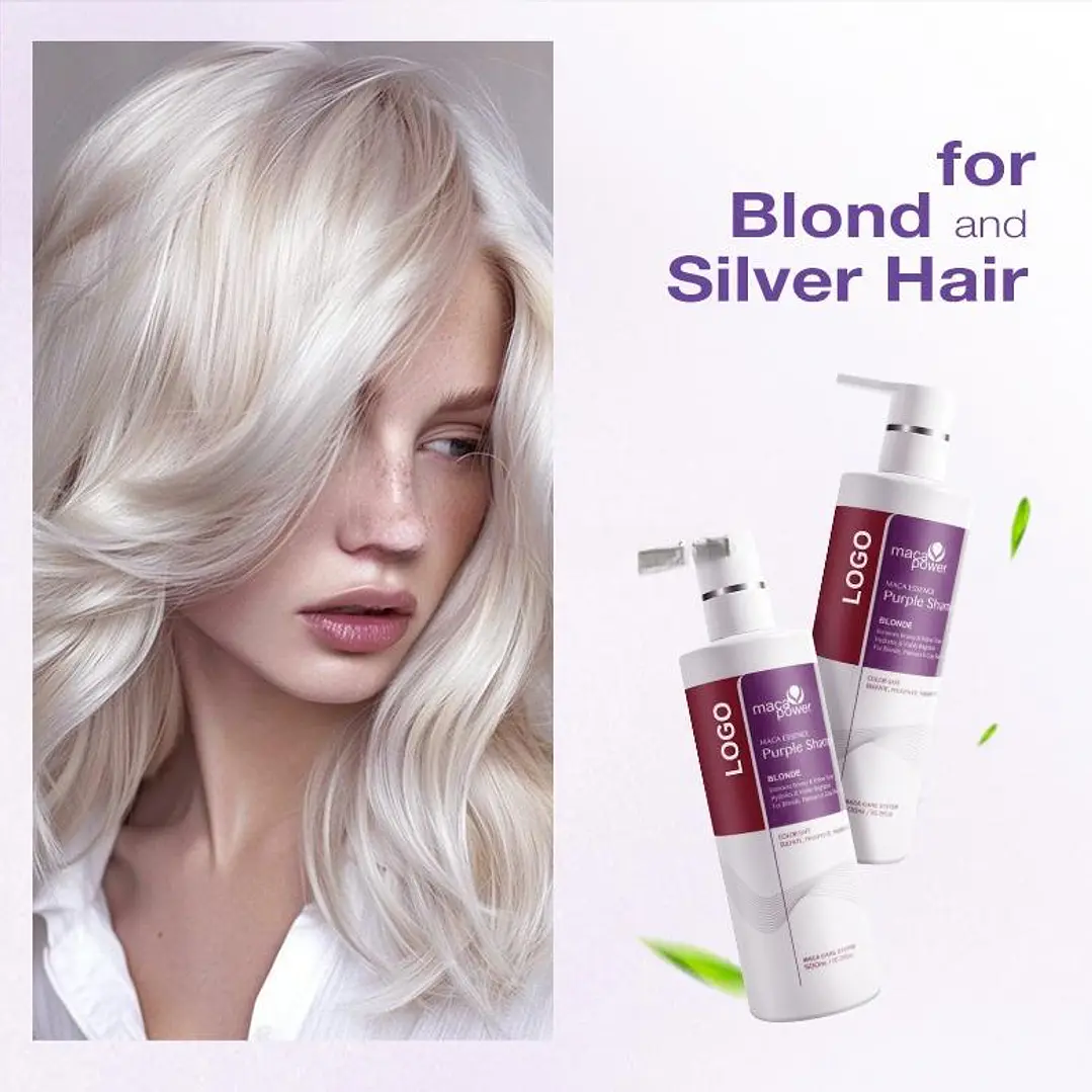 Karseell Purple Shampoo Blonde – 500 ml Shampoo matizador para rubios, platinados y cabellos con mechas - Imagen 3