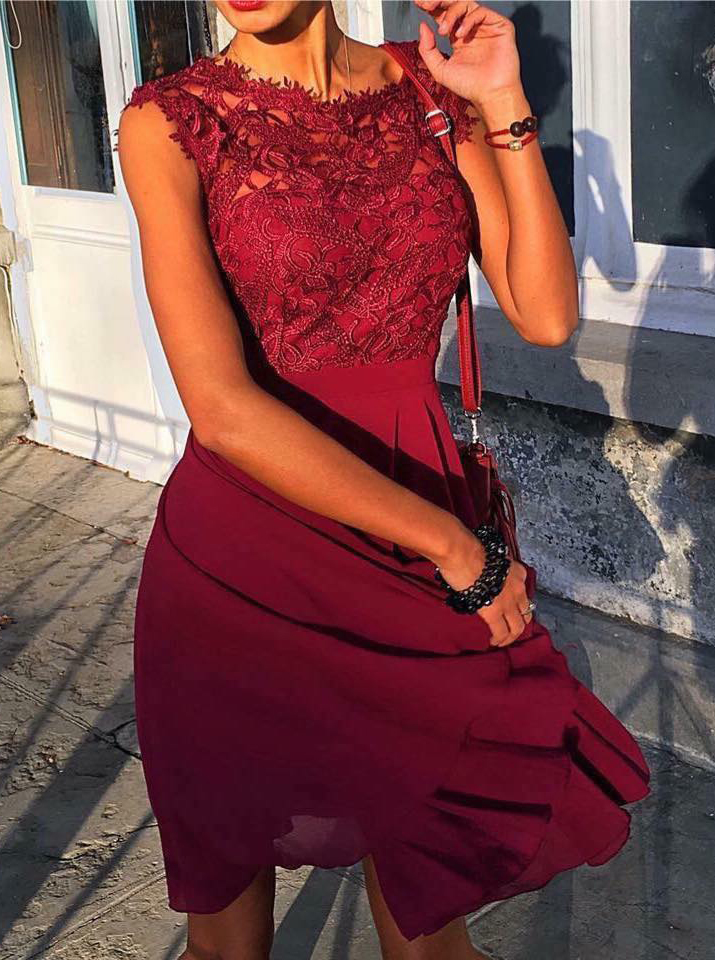 Vestido Encaje Corto Curvy - Imagen 6