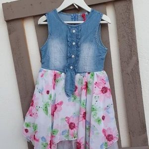 VESTIDO NIÑA ESTAMPADO ASIMÉTRICO