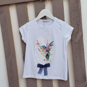 CAMISETA NIÑA CON LENTEJUELAS