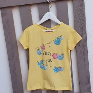 CAMISETA NIÑA I LOVE YOU CORAZONES