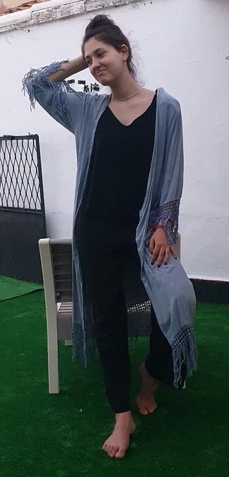 Kimono largo mujer con flecos - Imagen 8