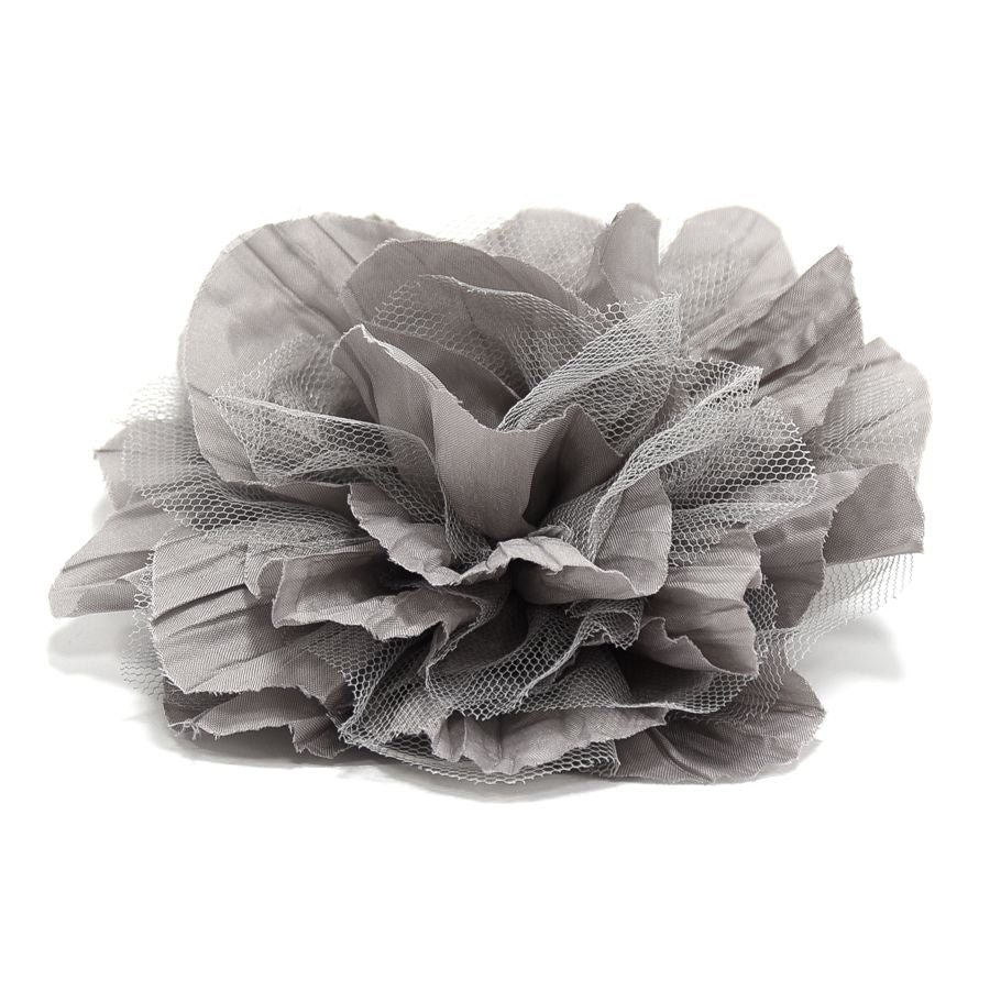 Flor tul gris - Imagen 5