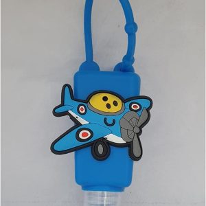 PORTA GEL INFANTIL AVIÓN AZUL