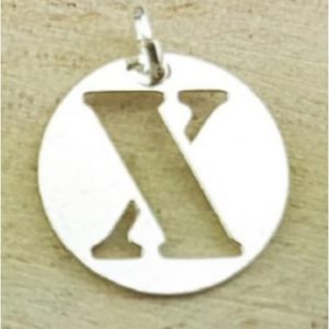 COLGANTE PLATA LETRA X