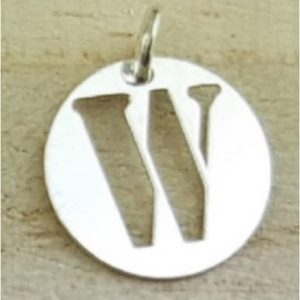COLGANTE PLATA LETRA W