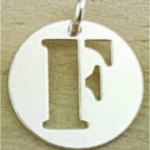 COLGANTE PLATA LETRA F
