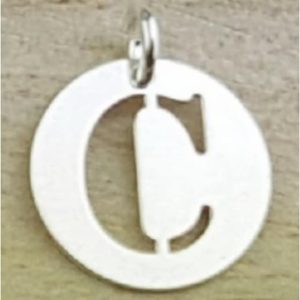 COLGANTE PLATA LETRA C