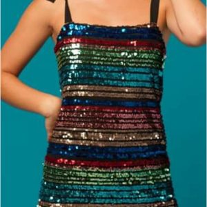 Vestido mujer lentejuelas colores