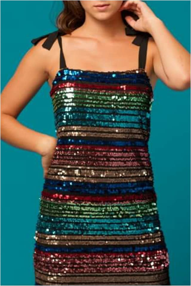 Vestido mujer lentejuelas colores