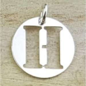 COLGANTE PLATA LETRA H