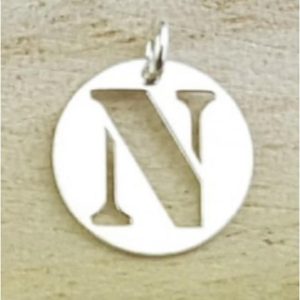 COLGANTE PLATA LETRA N