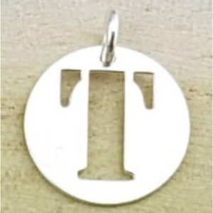 COLGANTE PLATA LETRA T