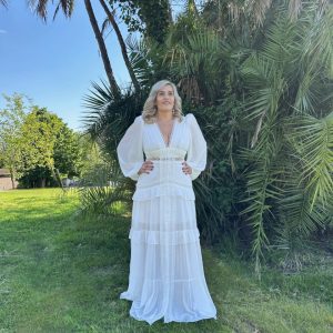 Vestido Boho Mangas Novia