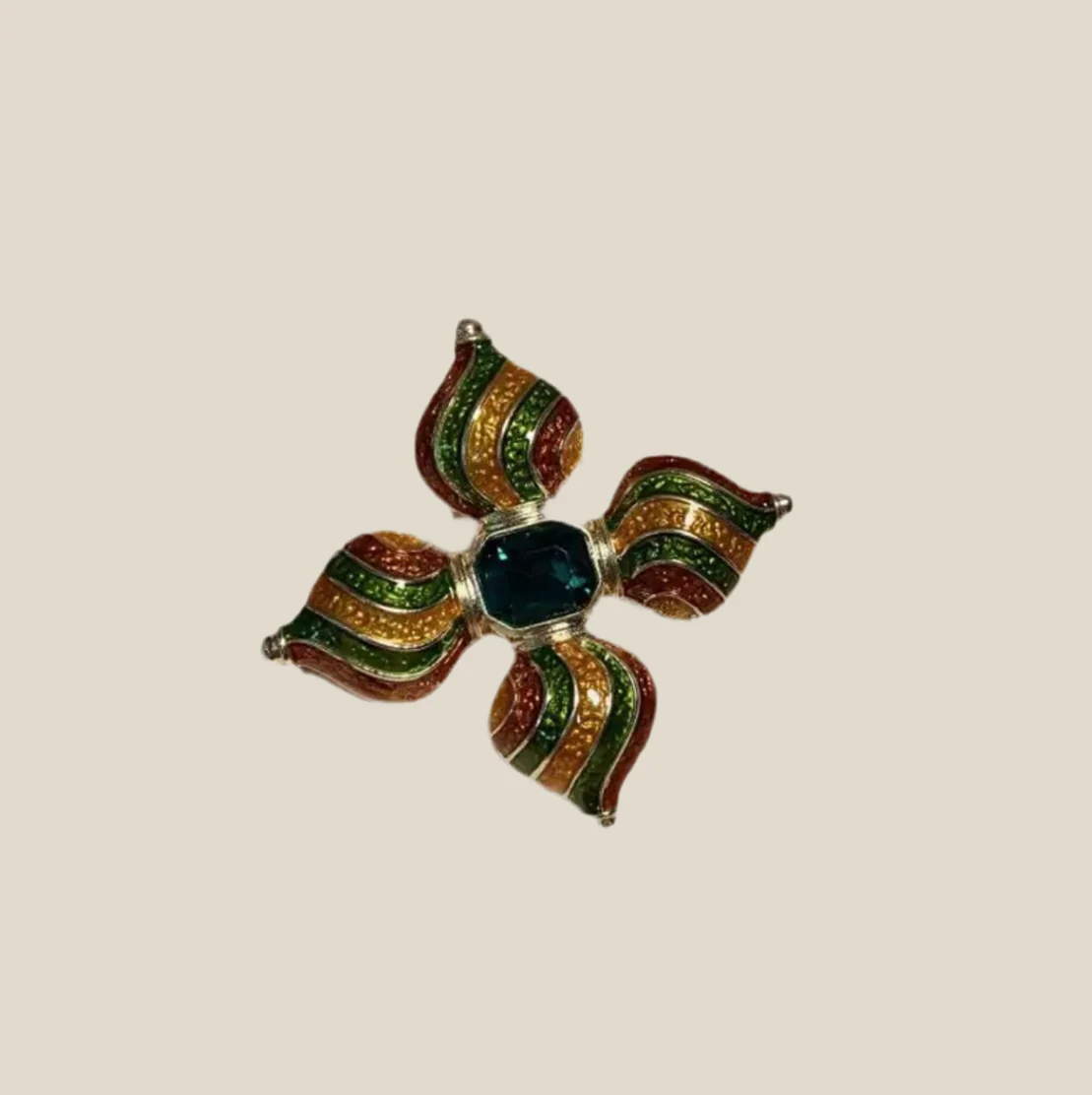 Broche Flor verde - Imagen 2