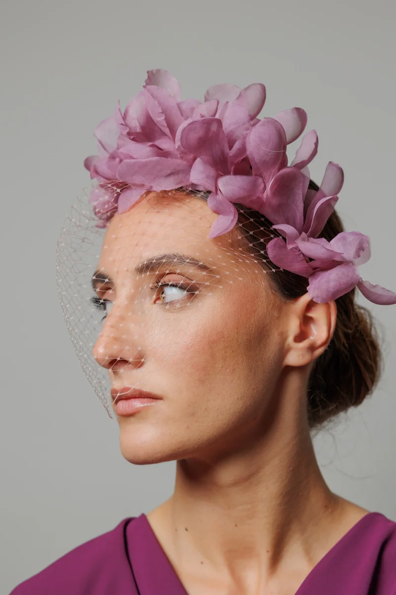 Diadema Halfpetalines malva - Imagen 2