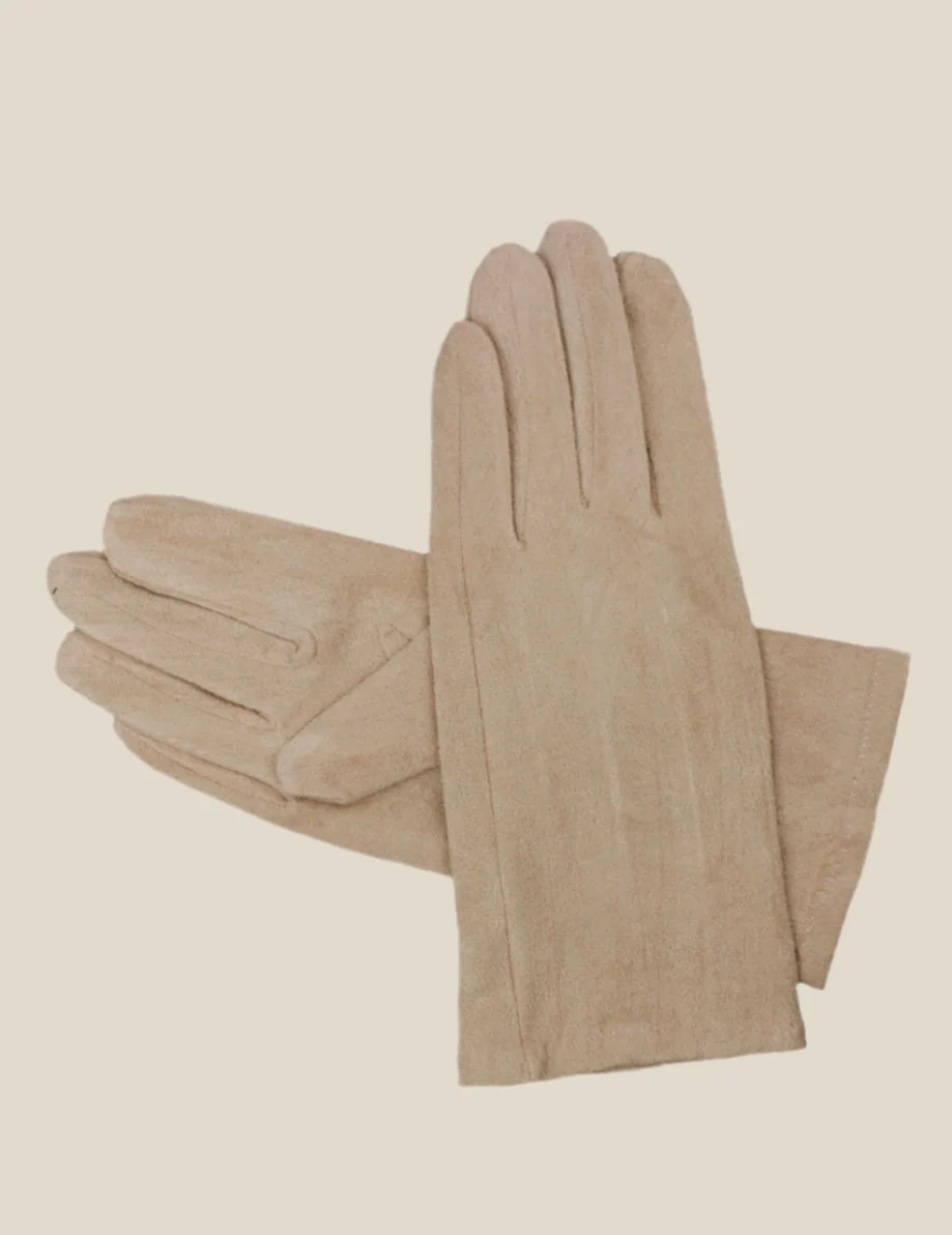 Guantes cortos Beige