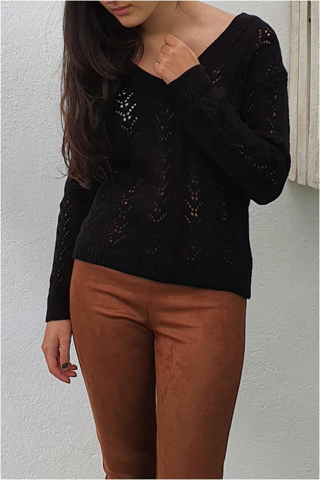 Jersey mujer punto calado
