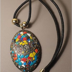 COLGANTE MUJER OVAL MULTICOLOR
