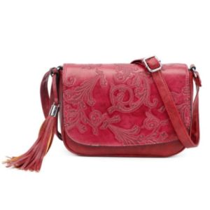 BOLSO BANDOLERA MUJER TEXTURA ROJO