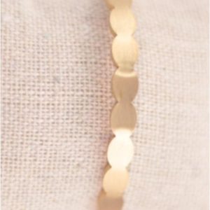 BRAZALETE MUJER ACERO DORADO CON OVALES