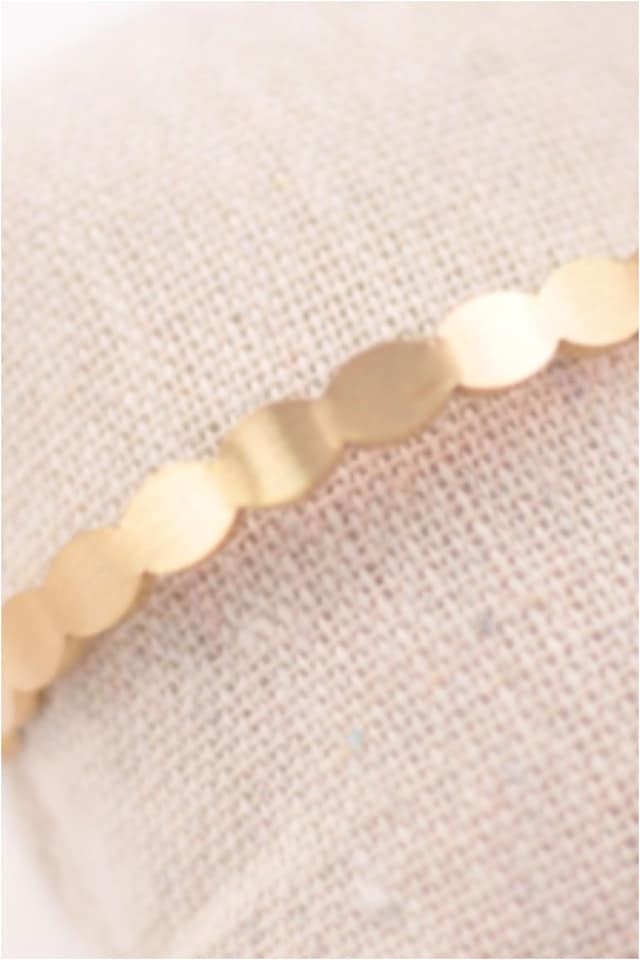 BRAZALETE MUJER ACERO DORADO CON OVALES - Imagen 3
