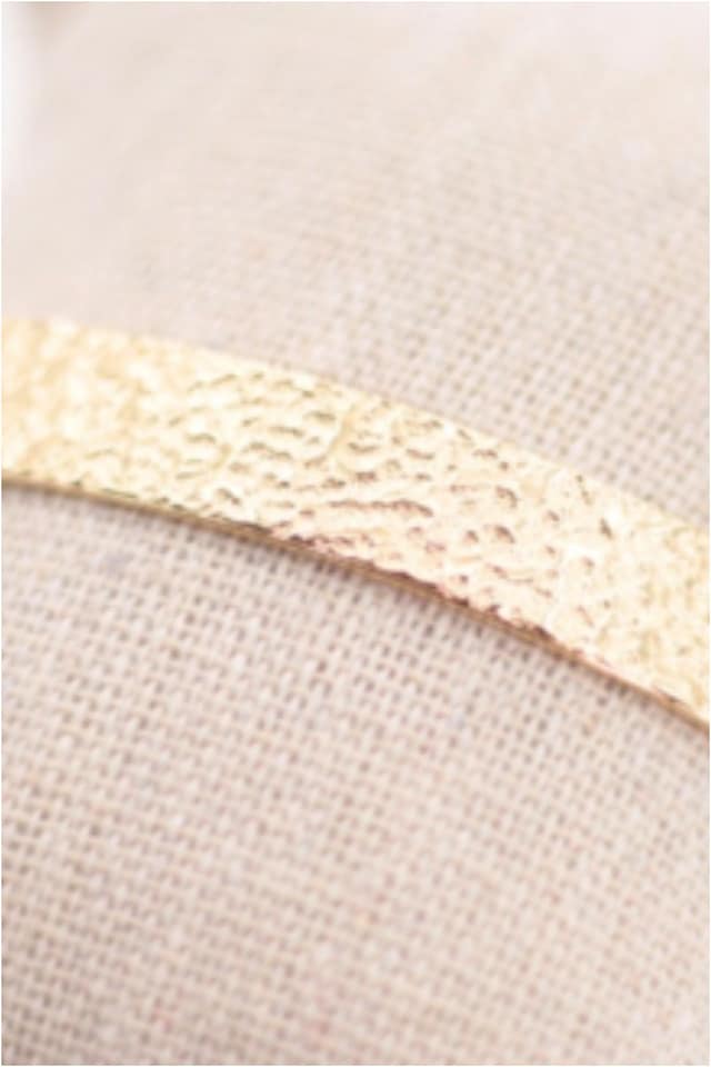 Brazalete mujer acero dorado corrugado - Imagen 3