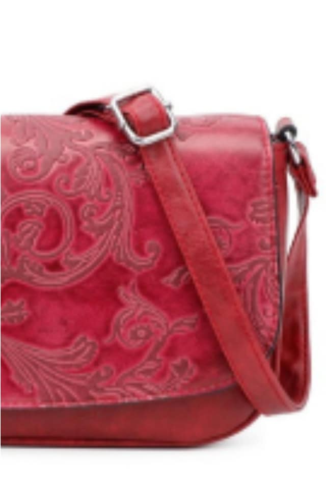BOLSO BANDOLERA MUJER TEXTURA ROJO - Imagen 3