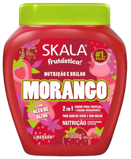 Skala Morango (Fresa) – Nutrición y Brillo 2 en 1 Hidratante – 1000 g