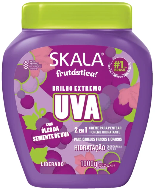 Skala Uva Brillo Extremo – Crema Hidratante 2 en 1 Frutástica – 1000 g